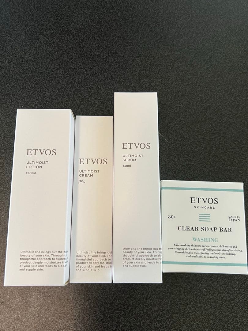 ETVOS クリアソープバー、アルティモイスト３点セット
