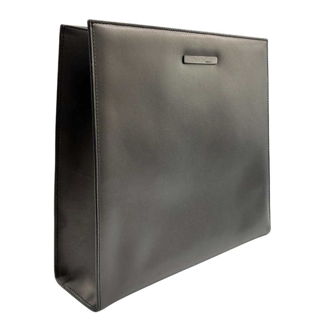 GUCCI グッチ レザートートバッグ ブラック A4収納可