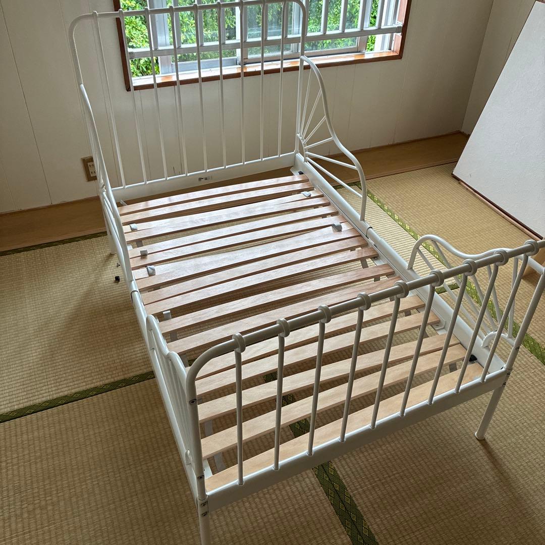 Ikea伸長式ベッドフレーム、すのこ