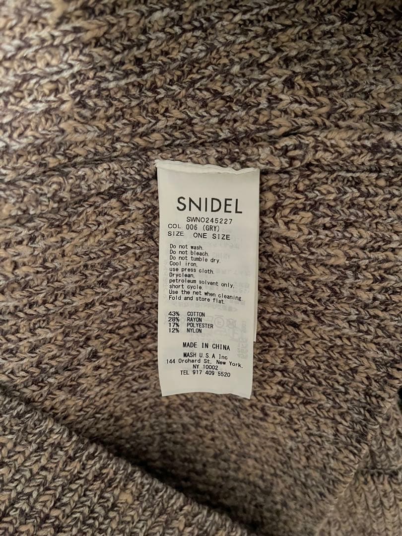 スナイデル　ミニニットワンピース　ニットジャケット