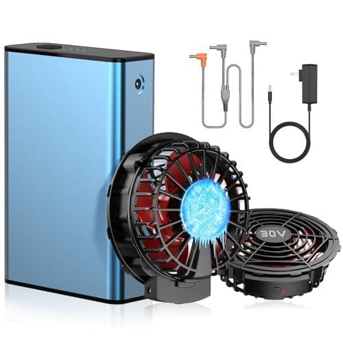 空調作業服 ファンバッテリーセット ペルチェ式【30V超強出力＆40000mAA