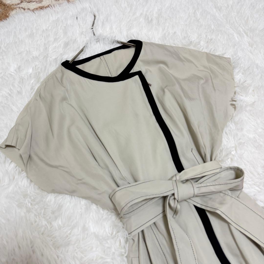 ピンキーアンドダイアン　バイカラー　ワンピース　ベルト　ウエストタック