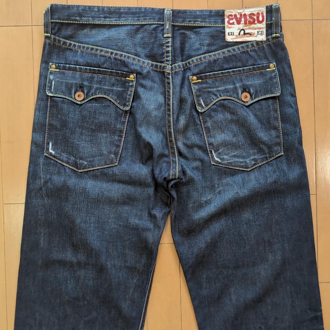 エヴィス EU ED ダメージジーンズ デニム 濃紺 33インチ 13F