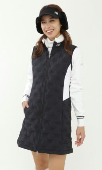 再再再値下げ美品　ニューバランスゴルフ　ダウンワンピース2 黒ブラック　中綿