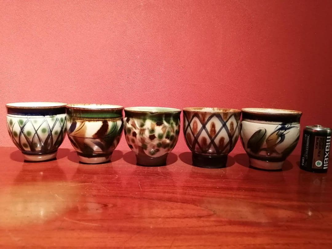 【くう】沖縄の民藝陶器　湯呑み5種5客