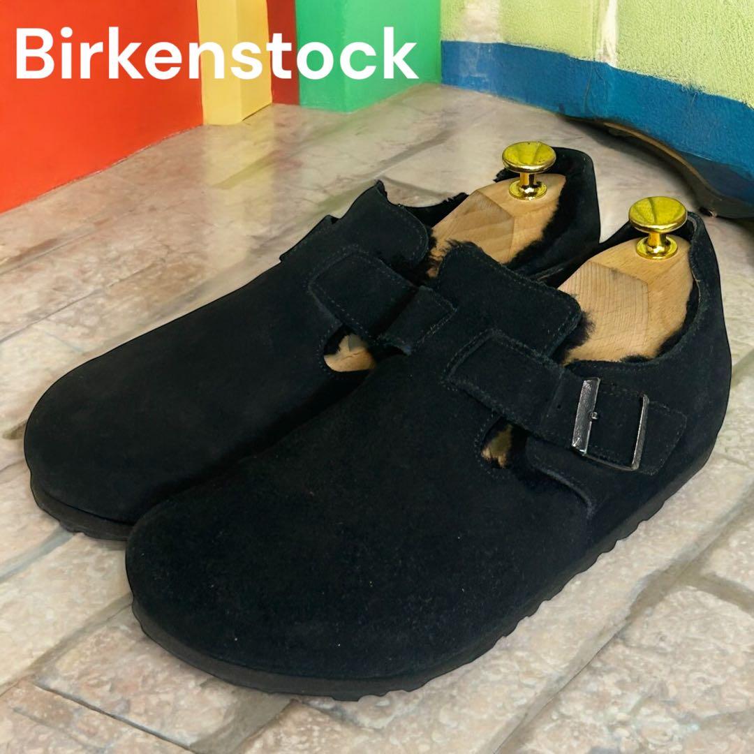 極美品 未使用級ビルケンシュトック ロンドン シアリング　ボア ブラック 25