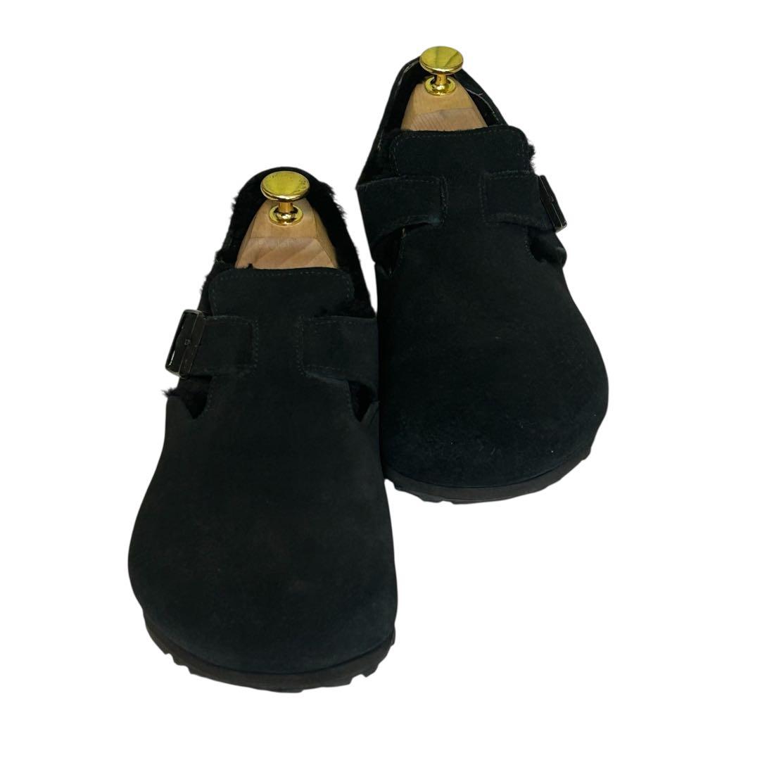 極美品 未使用級ビルケンシュトック ロンドン シアリング　ボア ブラック 25