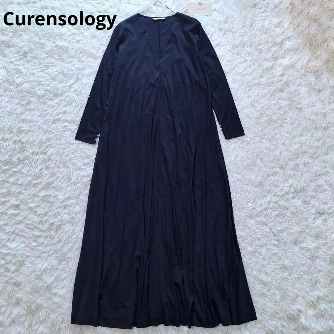 未使用タグ付✨カレンソロジー スムースロングスリーブ フレアワンピース Vネック