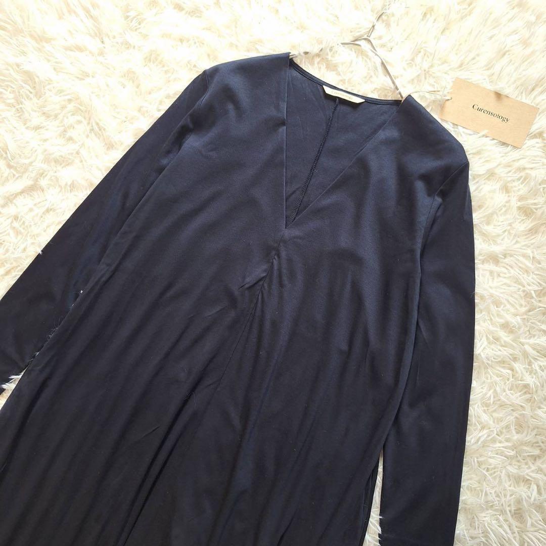 未使用タグ付✨カレンソロジー スムースロングスリーブ フレアワンピース Vネック