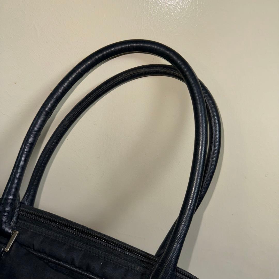 PRADA プラダ ビジネスバッグ ナイロン×サフィアーノ レザー ブラック 黒