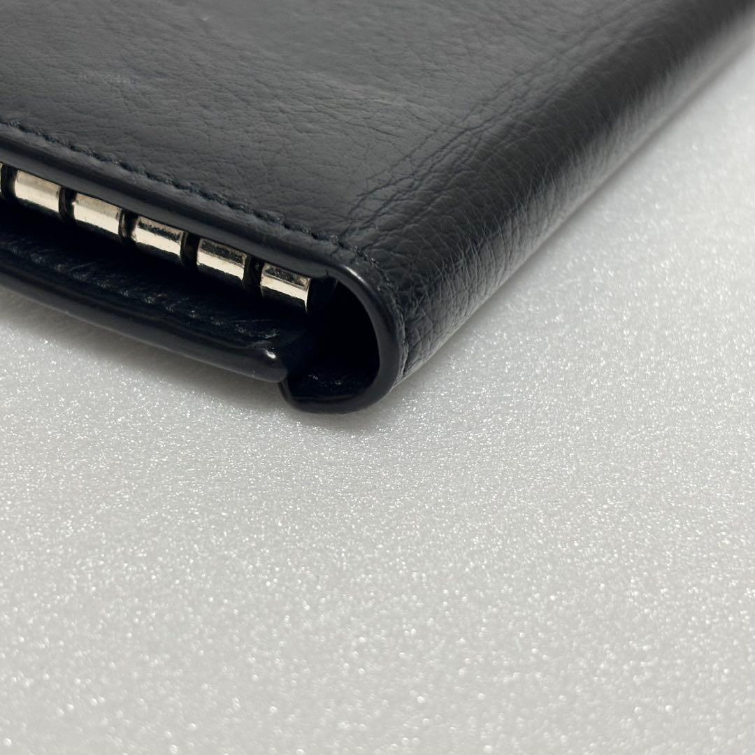 美品♡BALENCIAGA バレンシアガ ペーパー 6連キーケース リング 黒