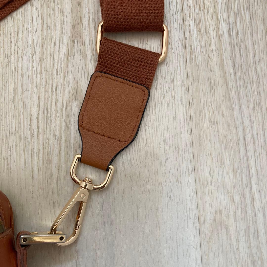 た*ろ様 MCM ブラウンレザー ベルト新品　ショルダーバッグ