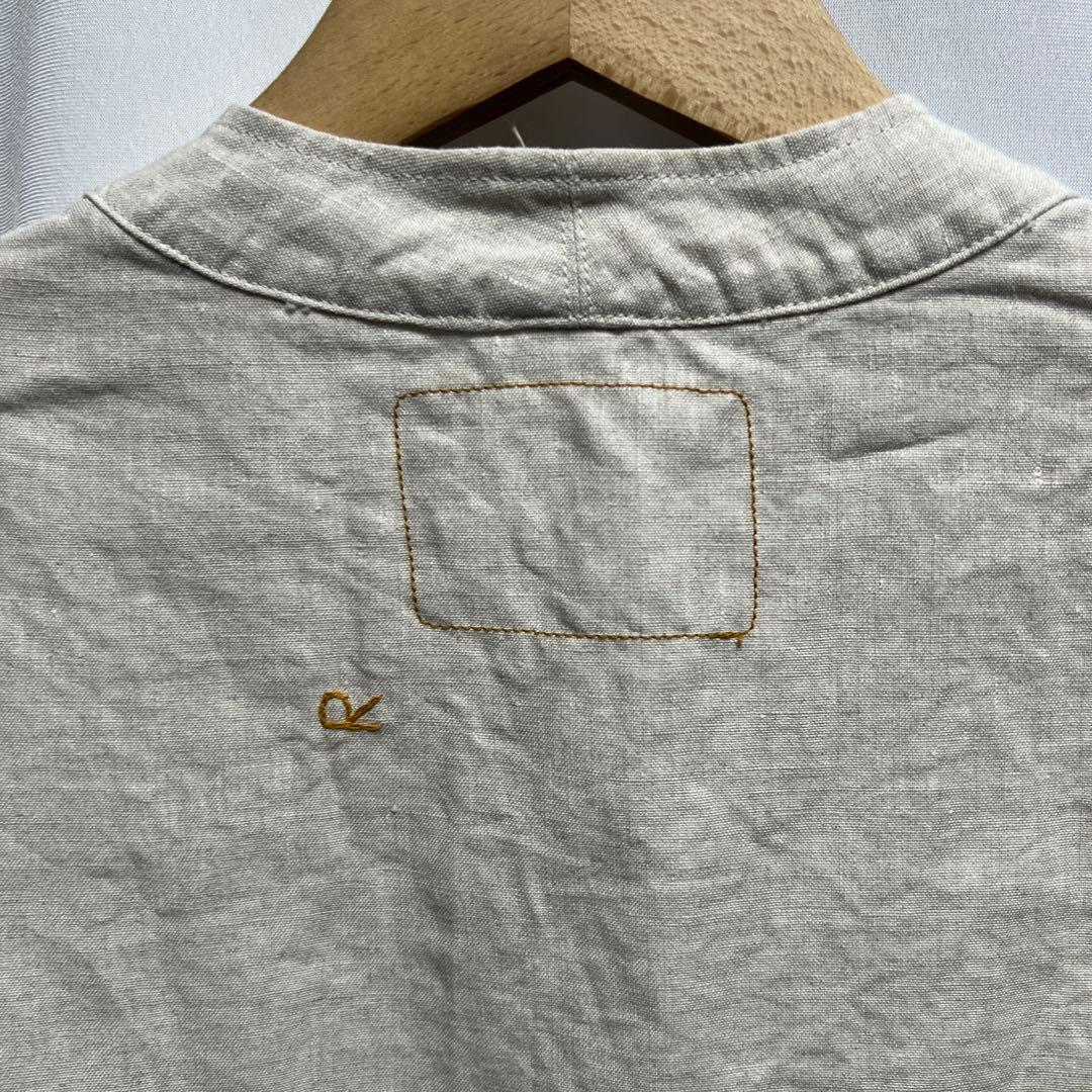 45R 908 リネン　ベスト　生成り　4ポケット　麻100%