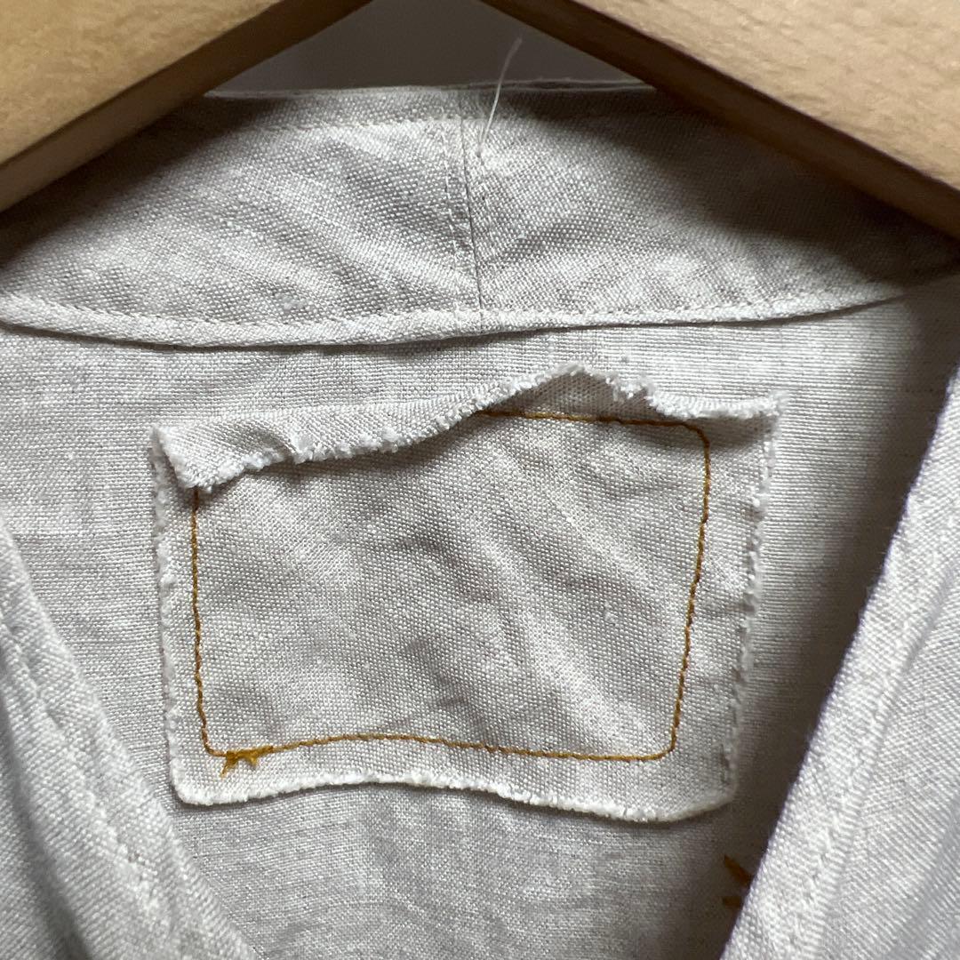 45R 908 リネン　ベスト　生成り　4ポケット　麻100%