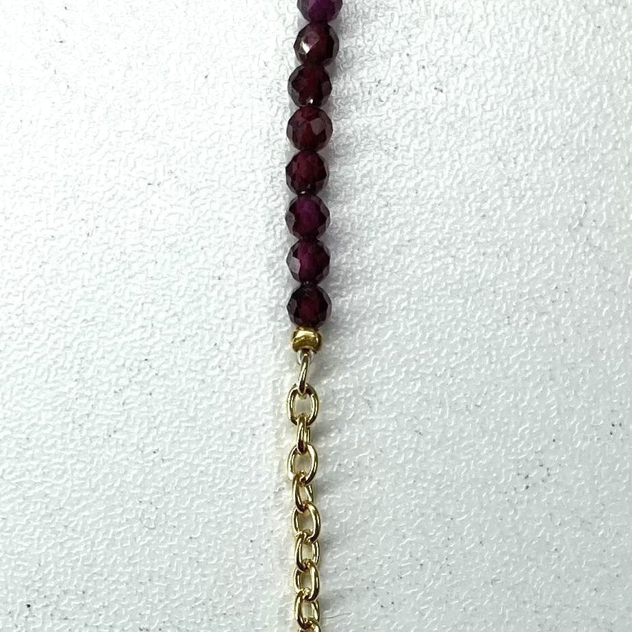 Tar Tar　2way ネックレス　グラスコード　ガーネット　天然石