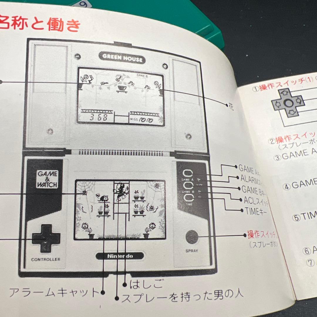 動作OK 任天堂 ゲーム&ウオッチ GREEN HOUSE GH-54 説付き
