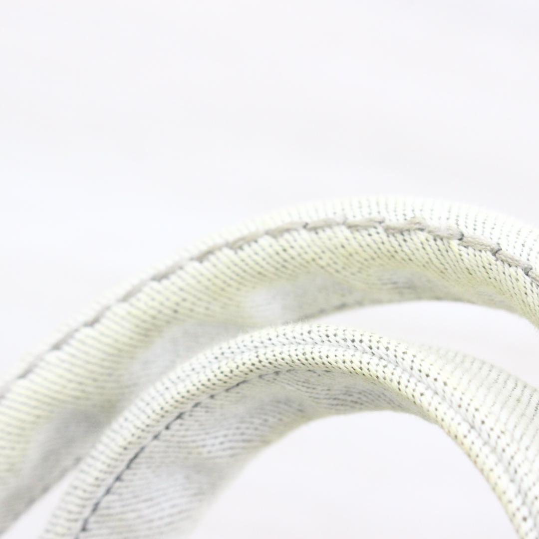 ◇良品 PRADA 2Way ハンドバッグ カナパ デニム ビアンコ Mサイズ