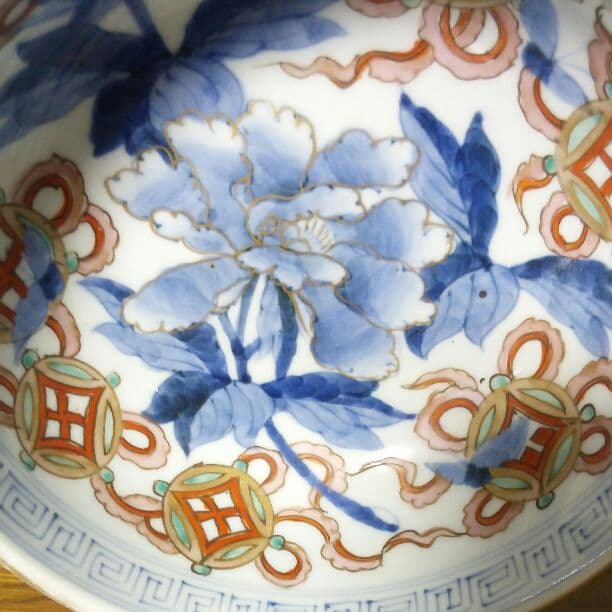 古伊万里 牡丹文 中鉢