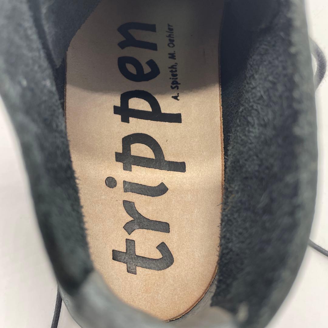 【レア】 trippen ショートブーツ レースアップ グレー レザー