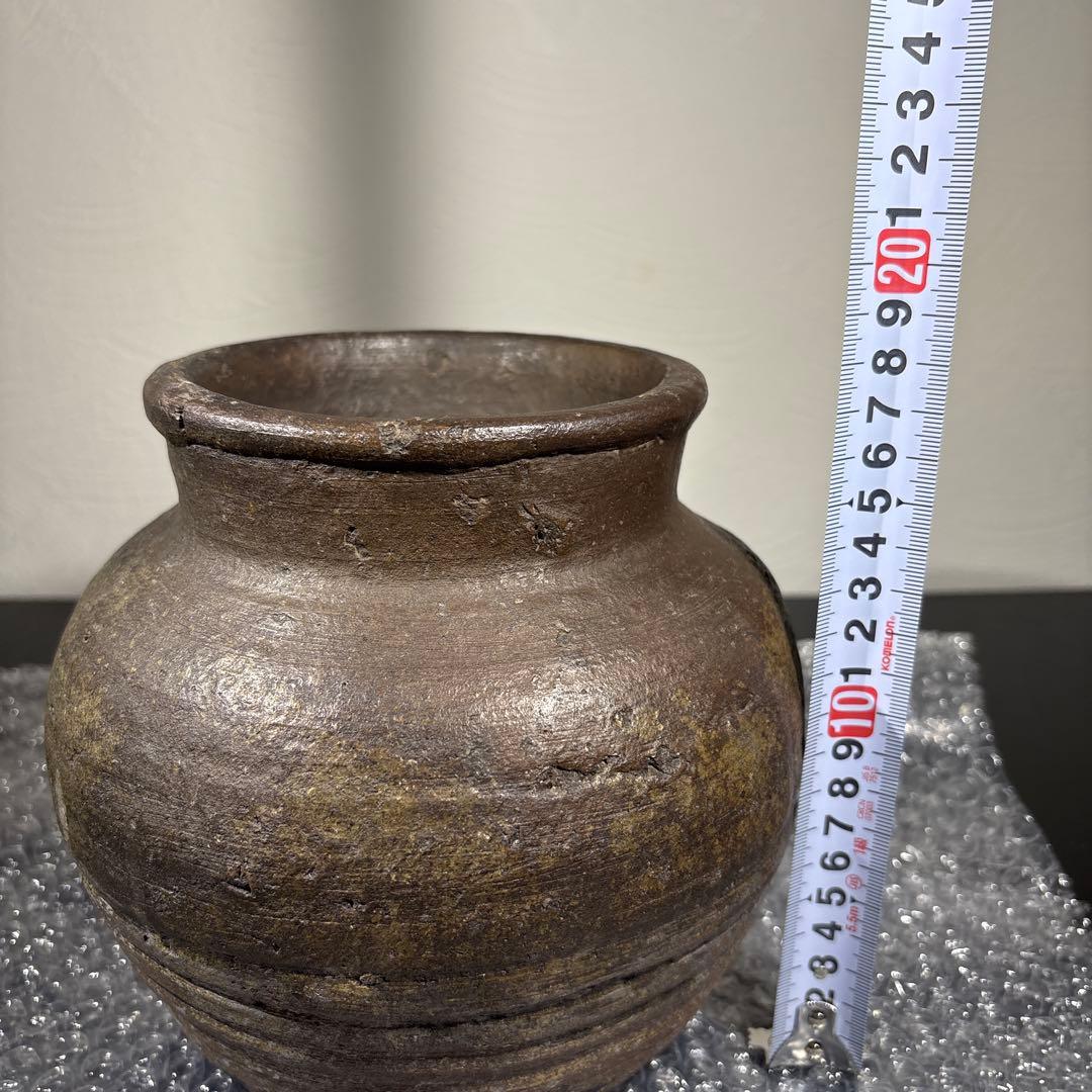 真作　古備前壷　桂又三郎極め　書き付け　室町末期の作