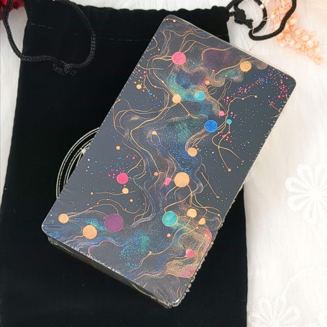 在庫2点✨金縁ver✨超美麗イラスト✨夜空と星の魔法の庭の神秘のタロットカード