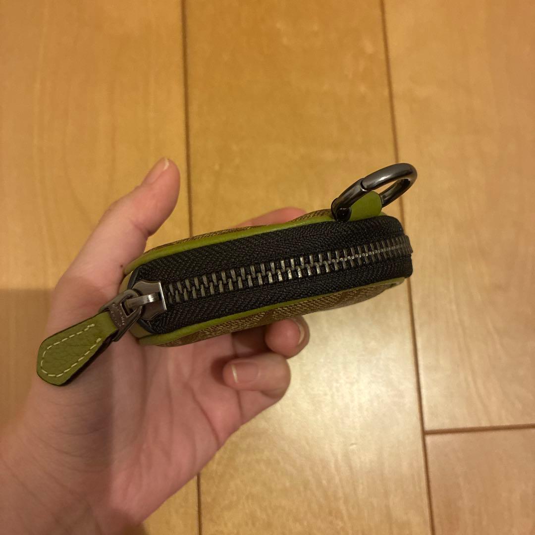 COACH グリーン レザー ショルダーバッグ