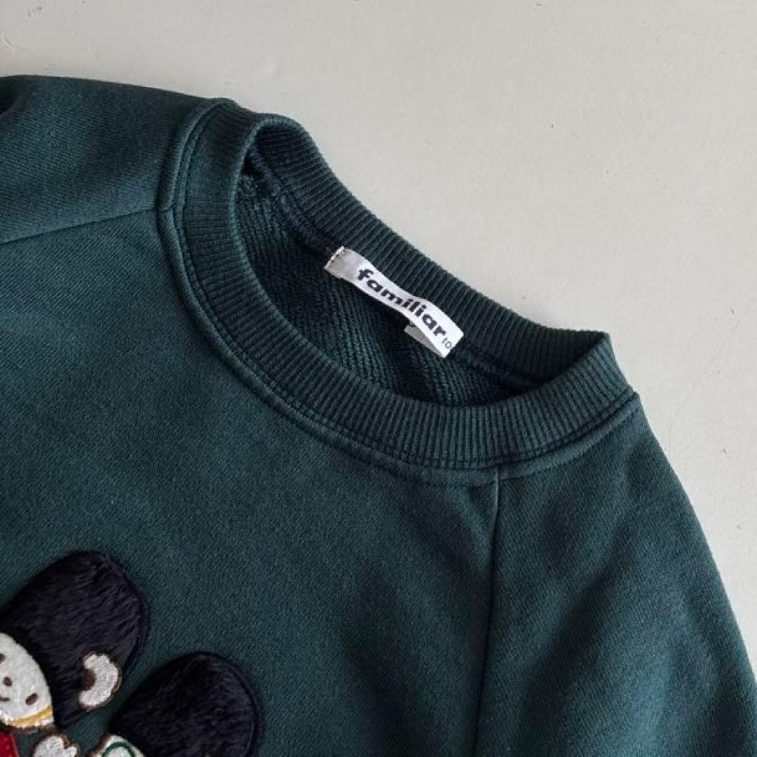ファミリア　長袖　トレーナー　ファミちゃん　兵隊　肘　チェック　男の子　秋　冬
