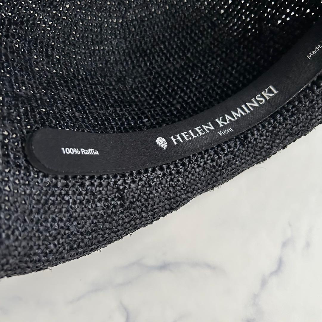 美品 ヘレンカミンスキー 麦わら帽子 ストローハット つば約10cm