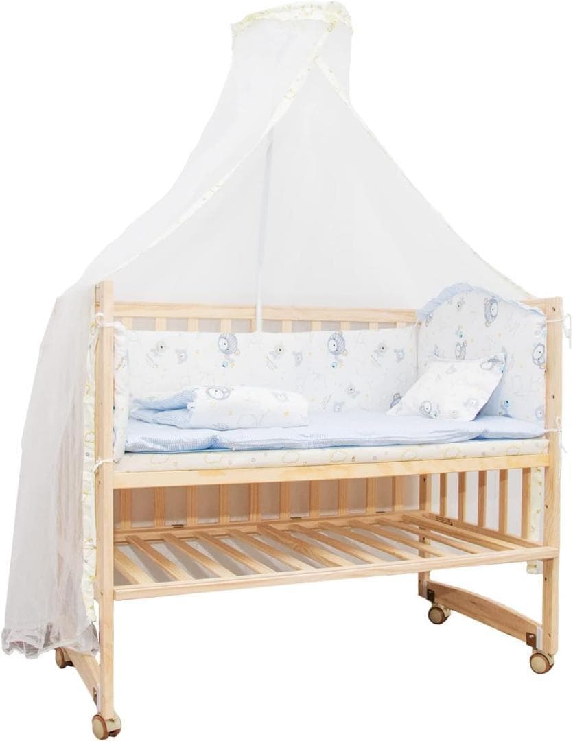 ベビーベッド 木製 新生児 添い寝ベッド 赤ちゃんベッドインベッド 組み立て簡単