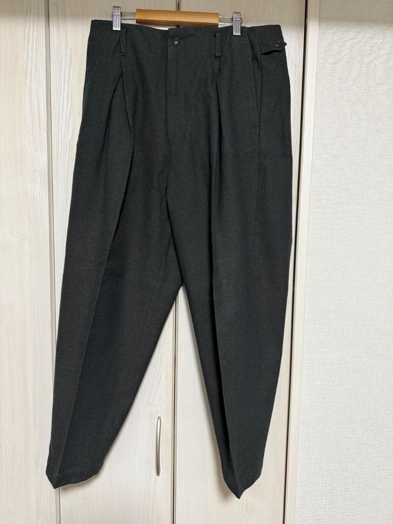 ヘリンボーン テーパードスラックス コットン/ウール J.S ホームステッド