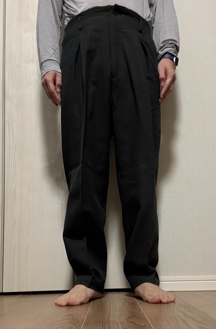 ヘリンボーン テーパードスラックス コットン/ウール J.S ホームステッド