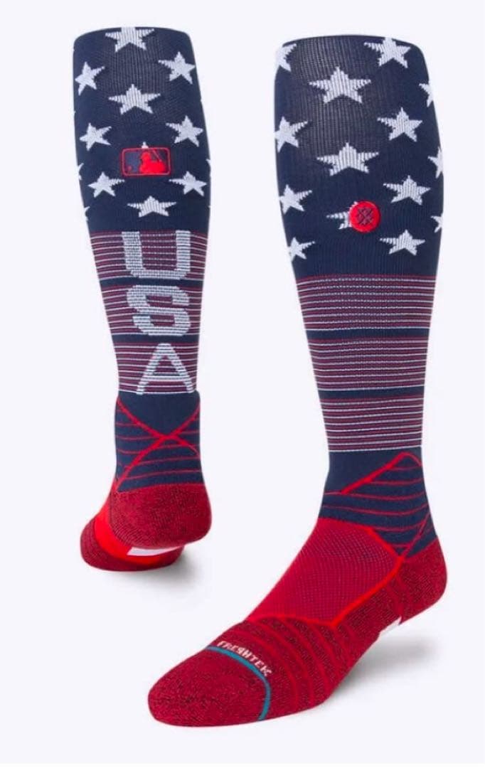 STANCE スタンス　野球　ソックス Lサイズ　アメリカ　国旗　靴下　USA