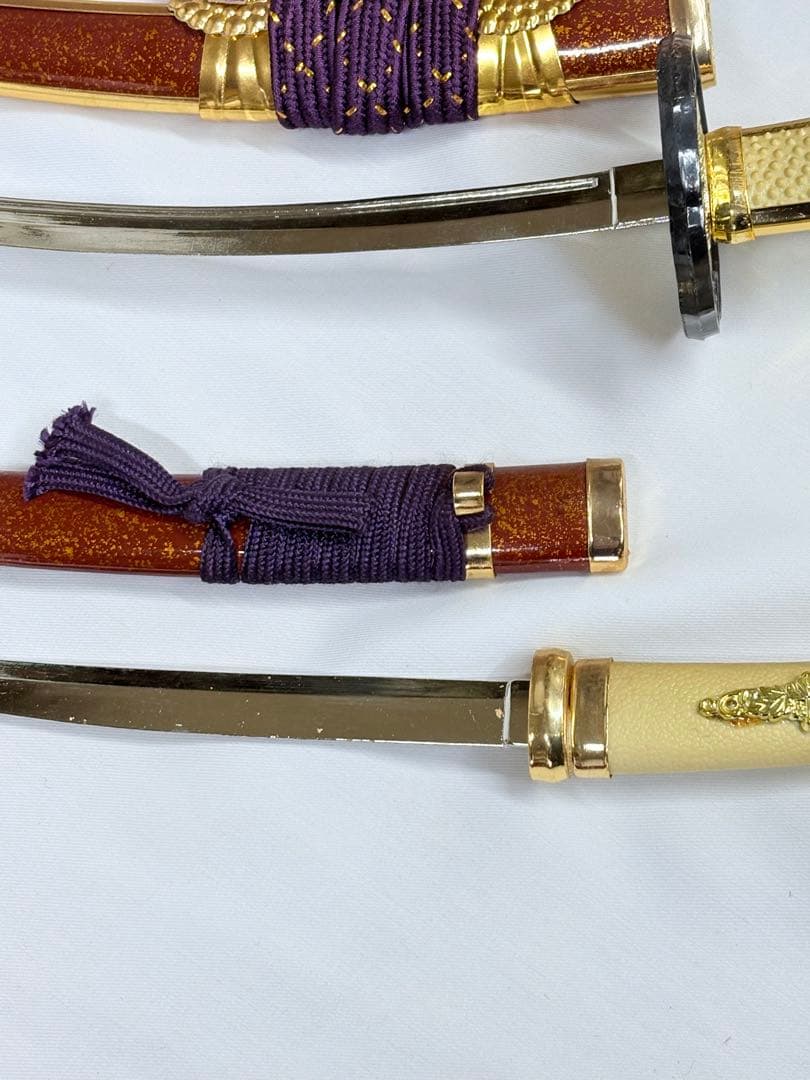 こどもの日 刀の置物 模造刀 2本セット オブジェ コレクション 五月人形 刀掛