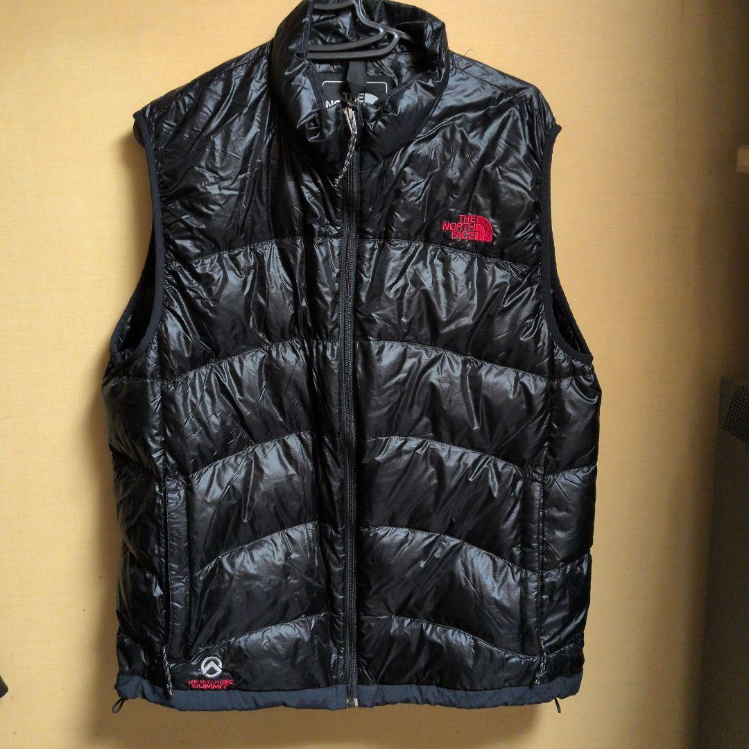 美品 THE NORTH FACE SUMMIT ダウンベスト ブラック 赤ロゴ