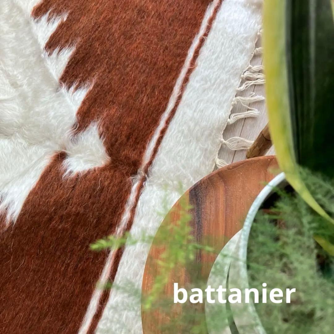 新品✳︎wool100％　チョコ　ミルキー　バッターニエ　トルコヴィンテージラグ