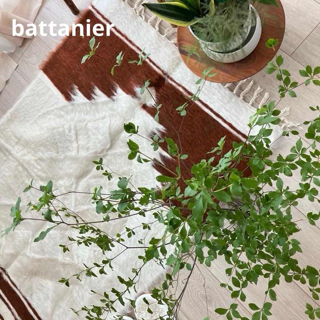 新品✳︎wool100％　チョコ　ミルキー　バッターニエ　トルコヴィンテージラグ