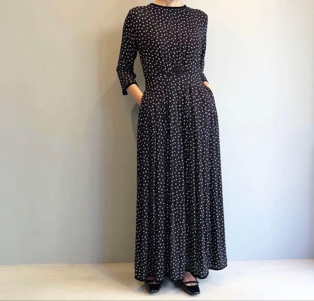 【美品】SINME シンメ　ドットロングワンピース　サイズM