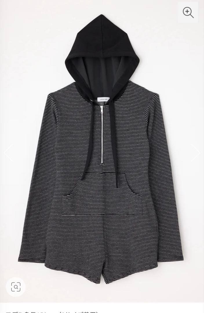 ラグアジェム　BORDER HOODIE ロンパース