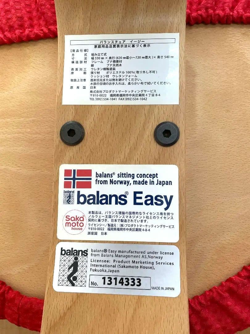 サカモトハウス 　バランスチェア イージー　リボ社