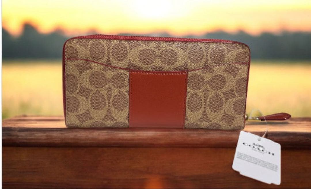 【新品】COACH 長財布 ブラウン/ベージュ