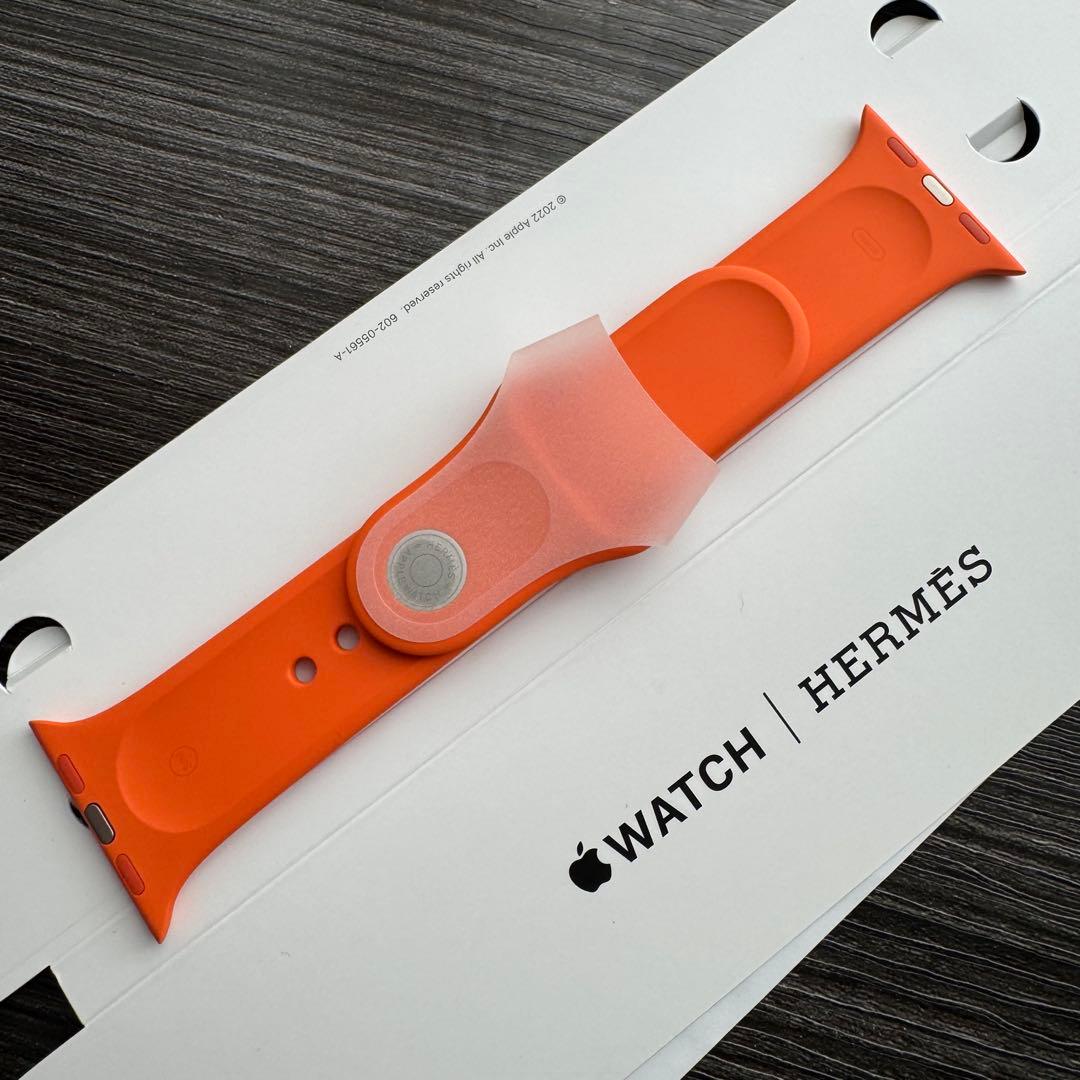 2656 未使用　Apple Watch エルメス　オレンジ　ラバー　スポーツ