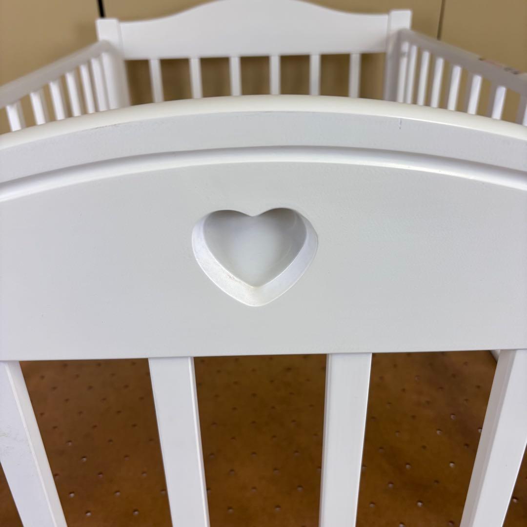 ☆除菌清掃済☆　♡ハートが可愛い♡　☆美品☆　スリーピー　プロヴァンス　ホワイト