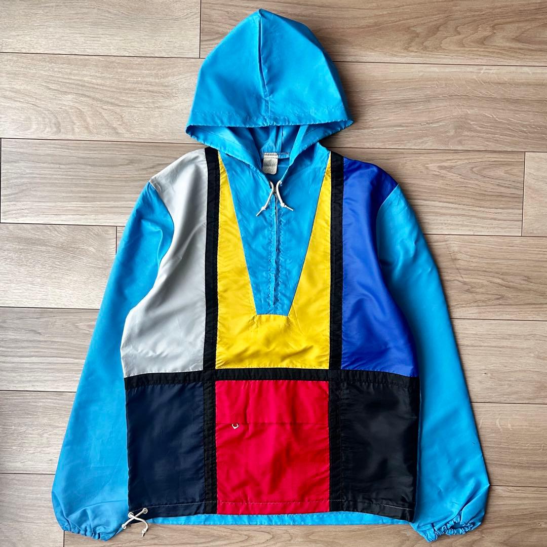 60s ビンテージ ナイロン アノラック パーカー モンドリアン コディアック