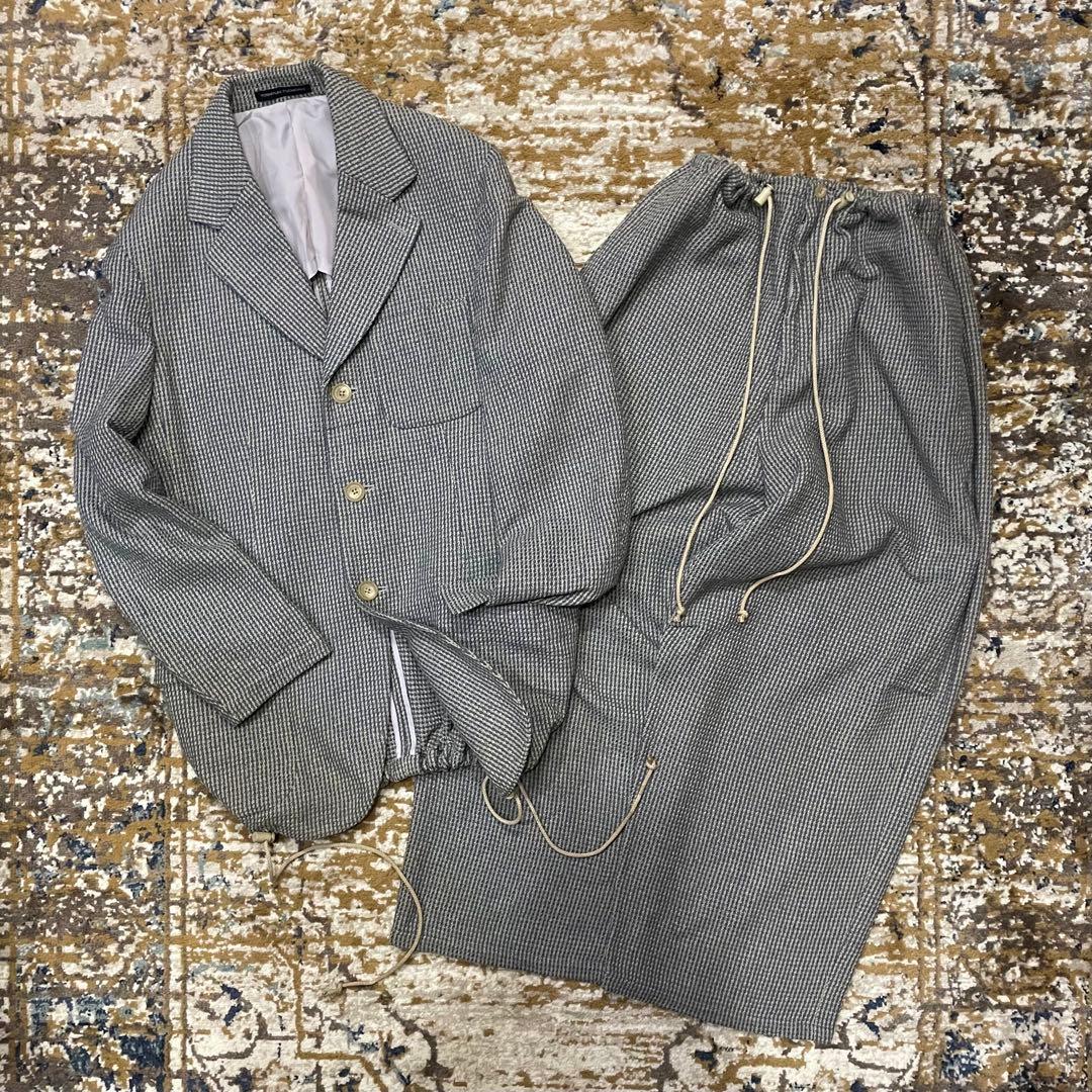 80-90s Dead stock　Pure Silk Tweed Setup