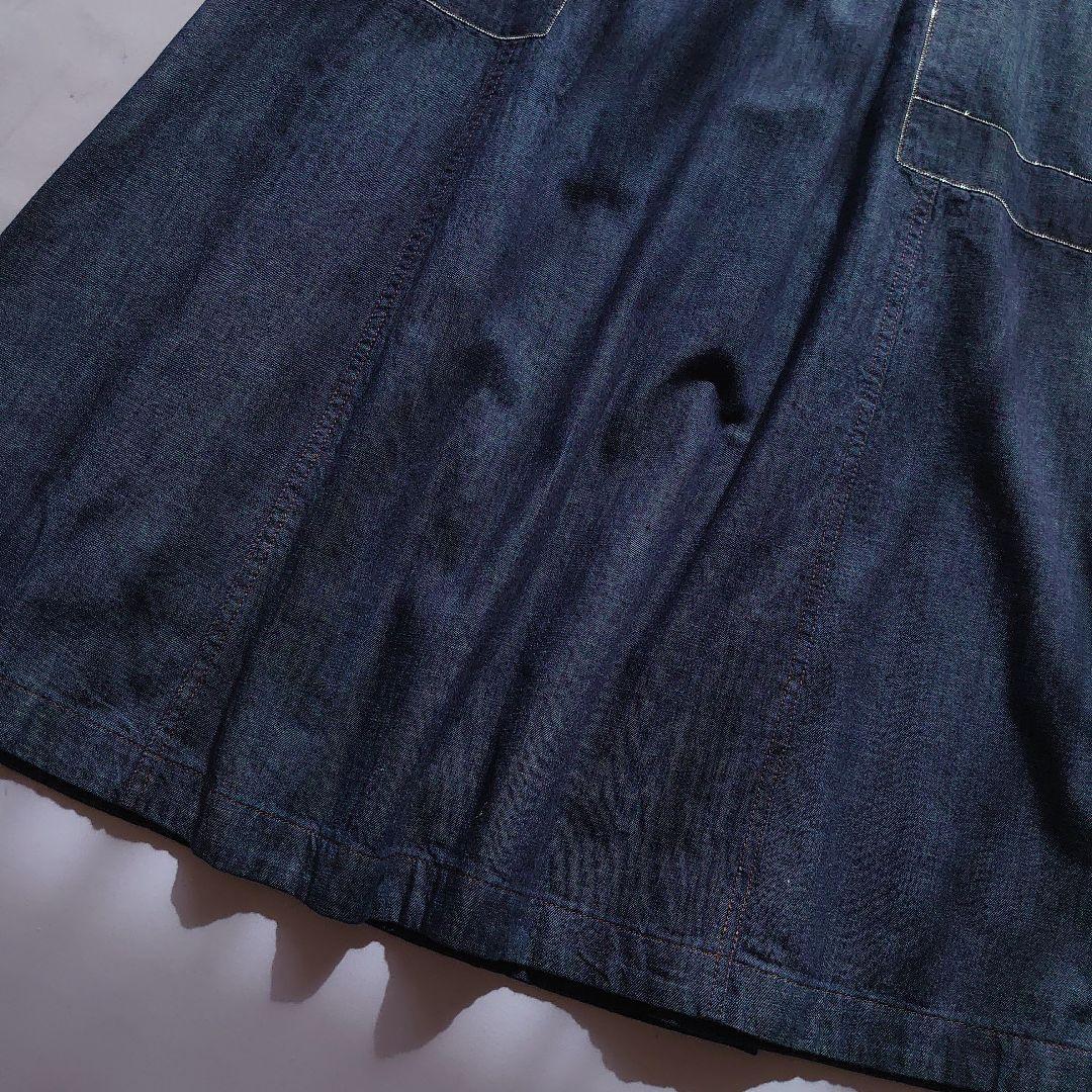 25SS タグ付 DUAL VIEW 麻100％ サマーデニムワンピース 40