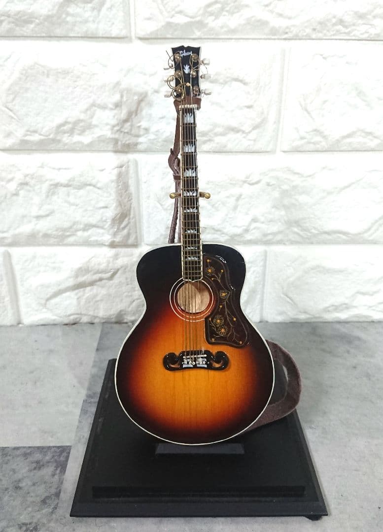 稀少 GIBSON SJ-200 ミニチュアギター 模型 スタンド ケース付