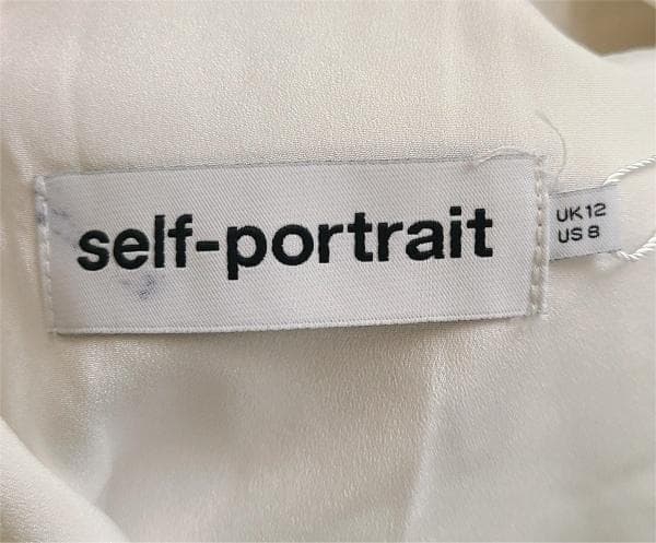 M*様 セルフポートレイト マキシ ワンピース アイボリー 白 UK12 未使用