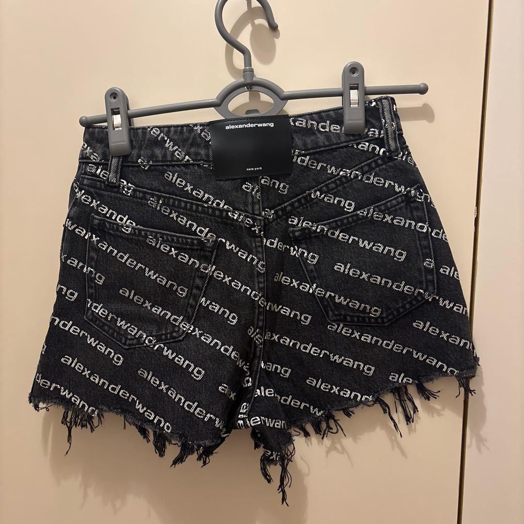 alexanderwang ブラックデニムショートパンツ 24
