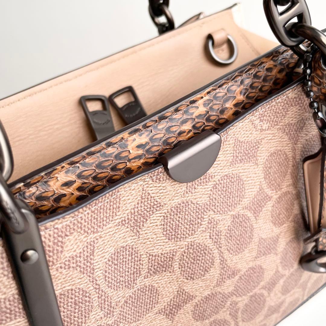 コーチ COACH ハンドバッグ ドリーマー シグネチャー パイソン 新品保管