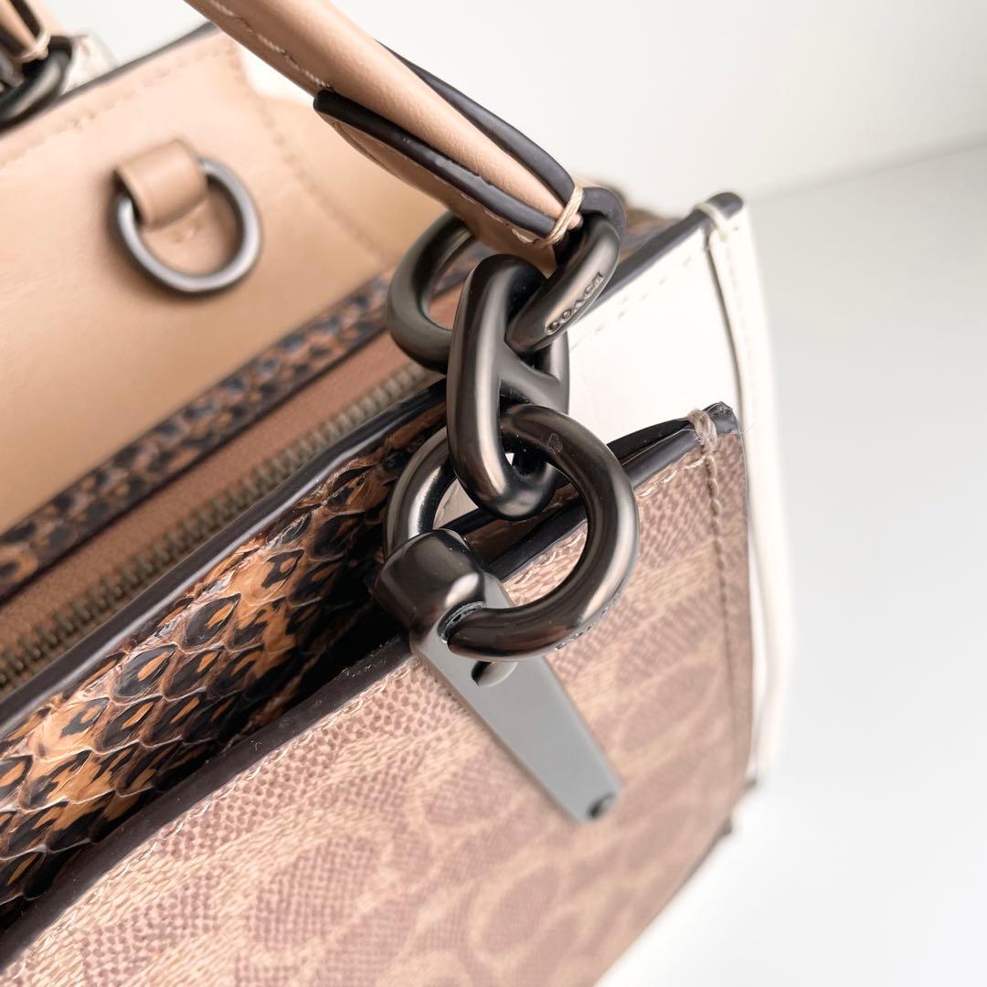 コーチ COACH ハンドバッグ ドリーマー シグネチャー パイソン 新品保管